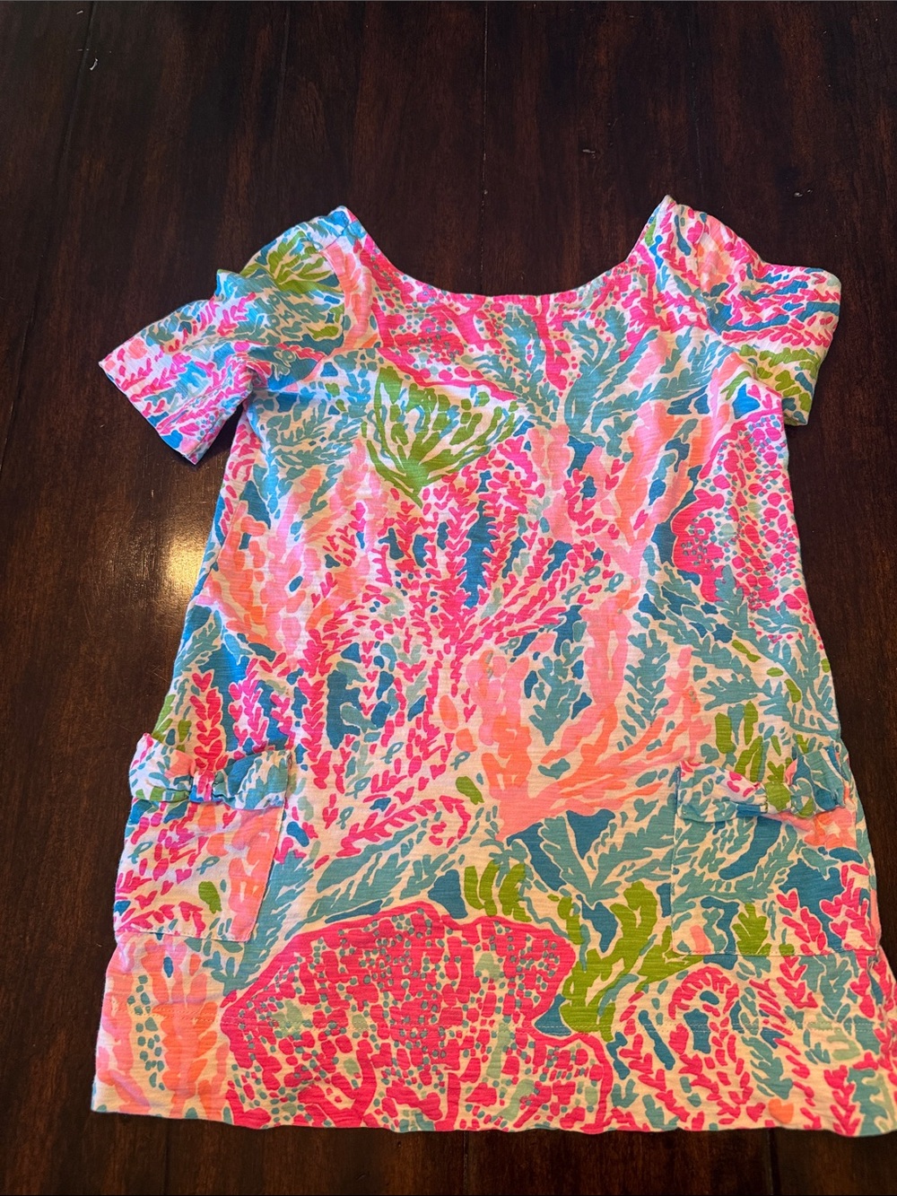 Lilly Pulitzer Pink Multi Coral Reef Print Short Sleeve Tunic